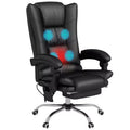Vinsetto Vibration Massage Office Chair with Heat Adjustable Height High Back Armrest Footrest PU Leather Comfy Computer Chair