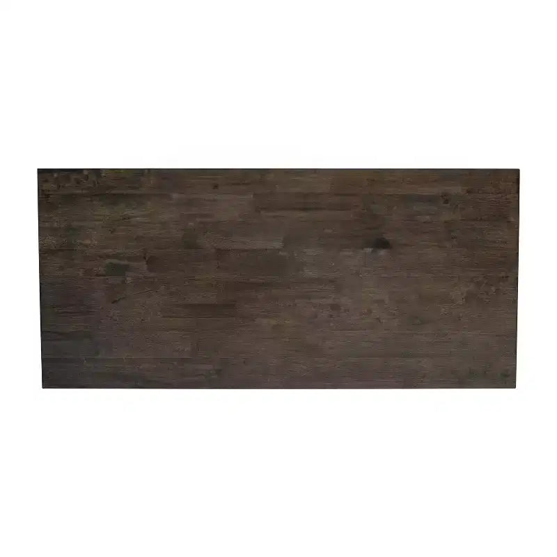 Table basse en bois massif style campagnard avec accents entrecroisés traditionnels