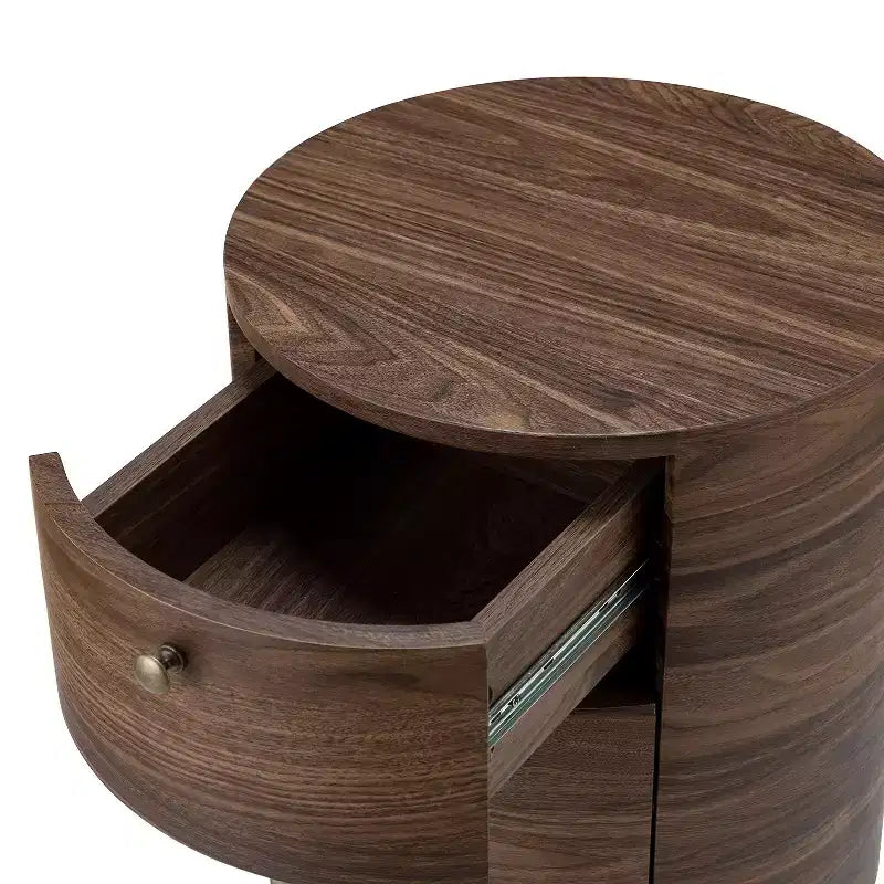 Table d'appoint avec 3 tiroirs et rangement Tall Drum