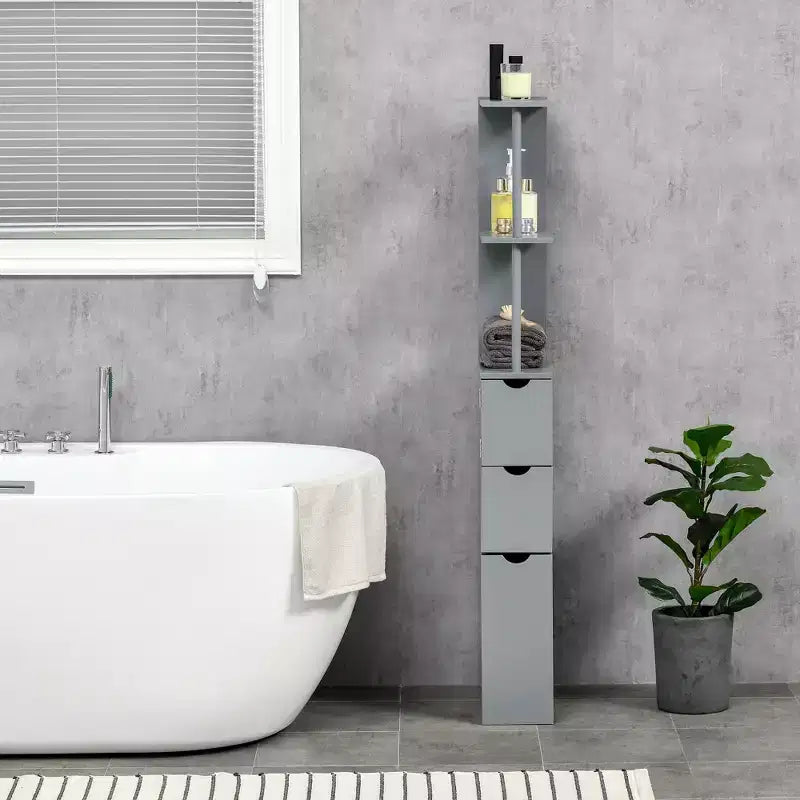 Meuble haut de rangement pour salle de bain, colonne de salle de bain autoportante