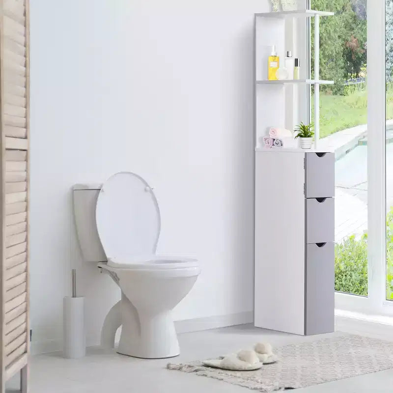 Meuble haut de rangement pour salle de bain, colonne de salle de bain autoportante
