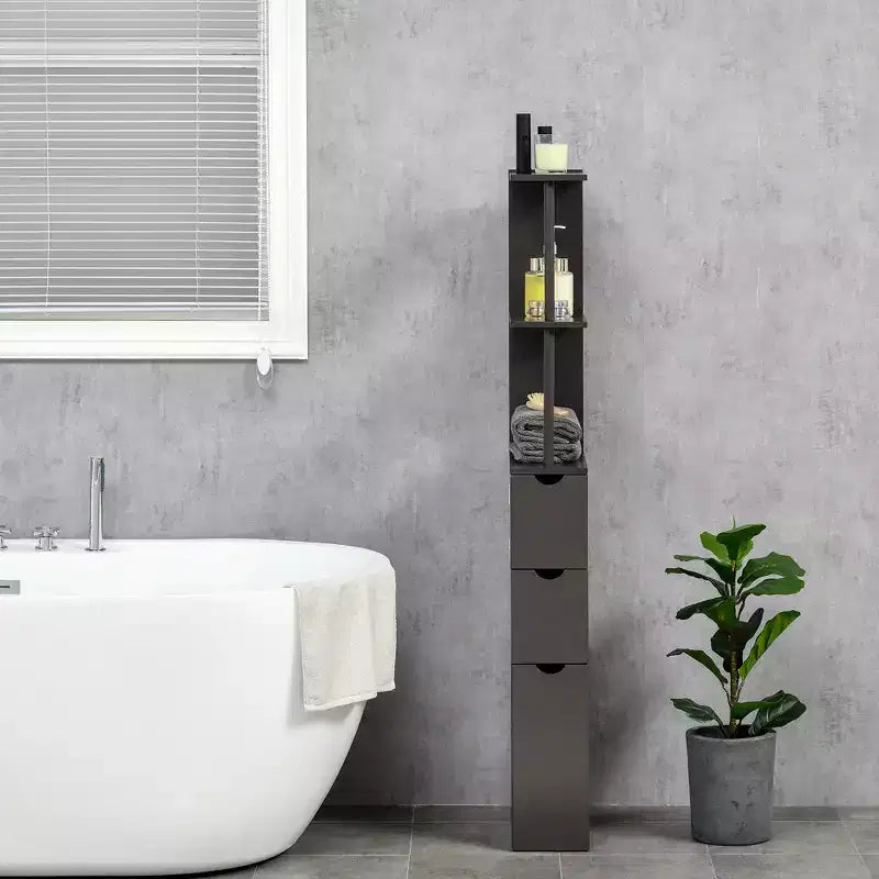 Meuble haut de rangement pour salle de bain, colonne de salle de bain autoportante