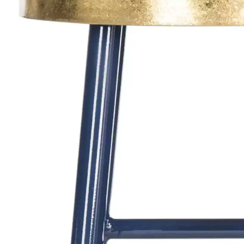 Tabouret de bar Emery à feuilles d'or trempées