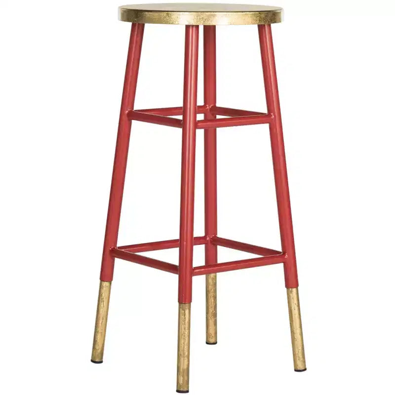 Tabouret de bar Emery à feuilles d'or trempées