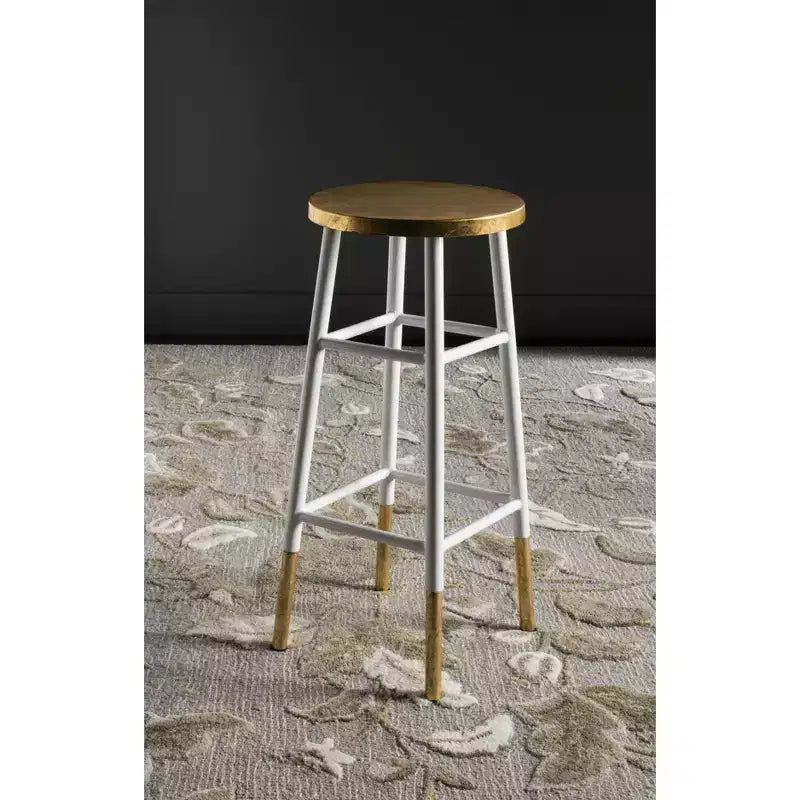 Tabouret de bar Emery à feuilles d'or trempées