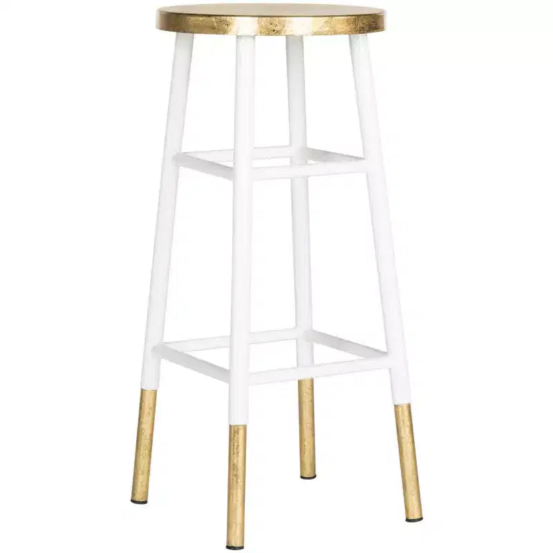 Tabouret de bar Emery à feuilles d'or trempées