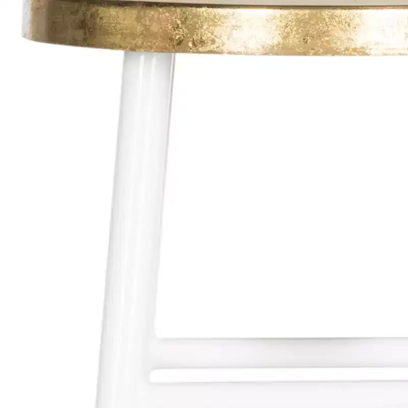 Tabouret de bar Emery à feuilles d'or trempées
