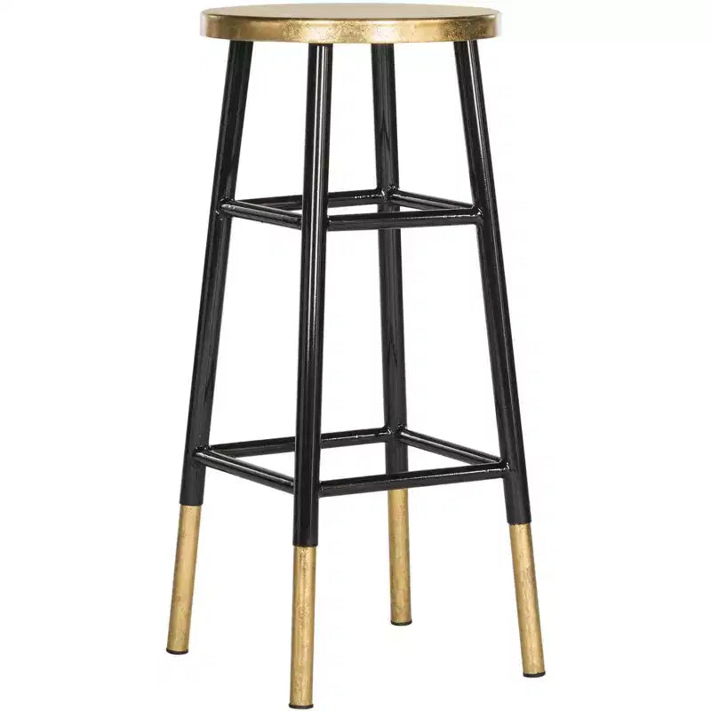 Tabouret de bar Emery à feuilles d'or trempées