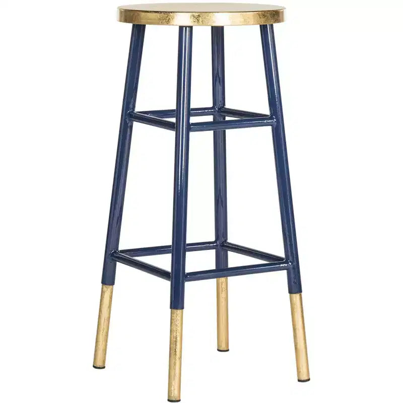 Tabouret de bar Emery à feuilles d'or trempées