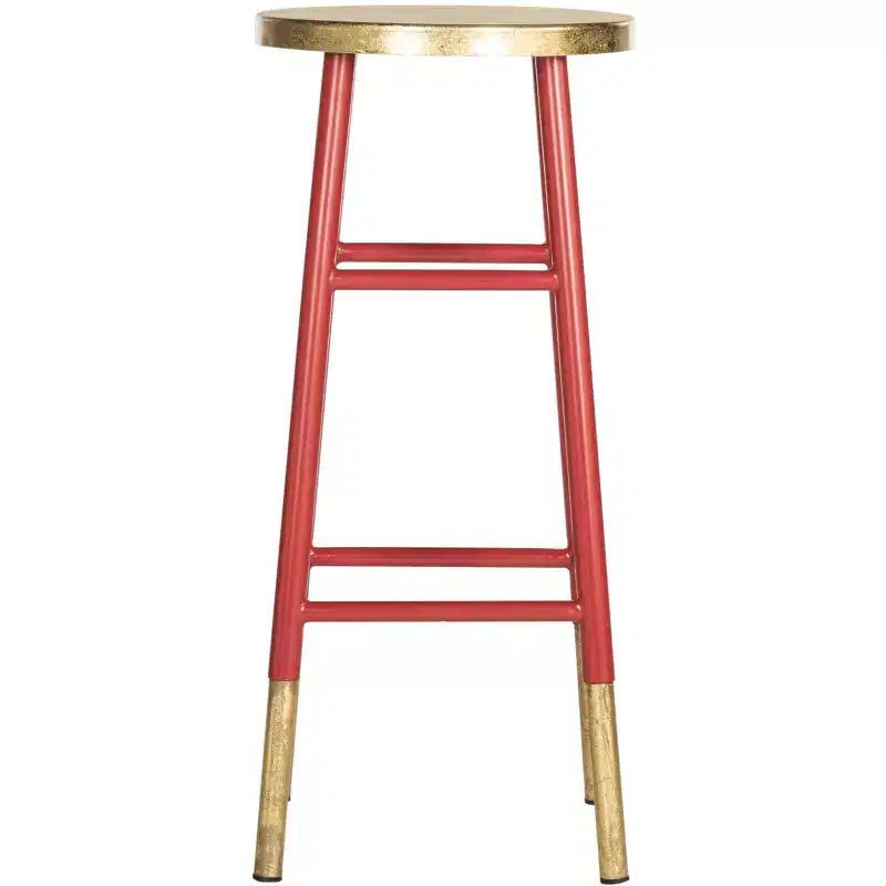 Tabouret de bar Emery à feuilles d'or trempées