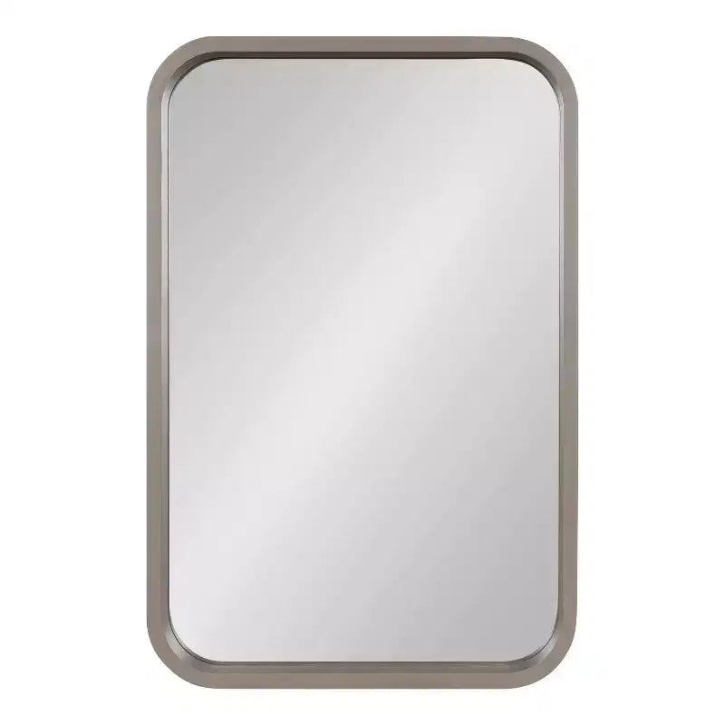 Miroir rectangle à rayon encadré de bois