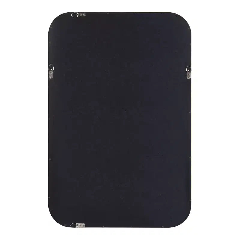 Miroir rectangle à rayon encadré de bois