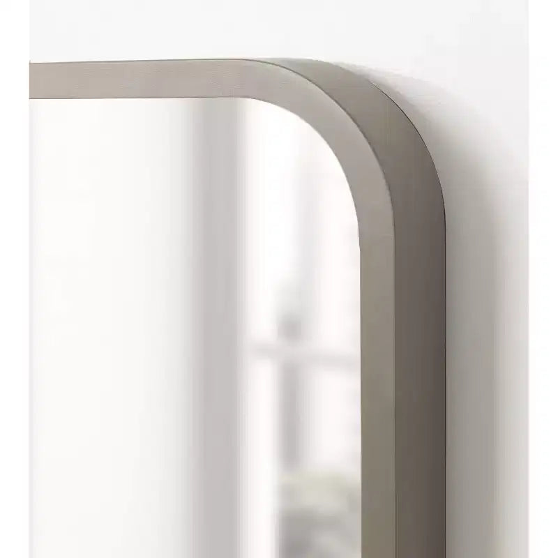 Miroir rectangle à rayon encadré de bois
