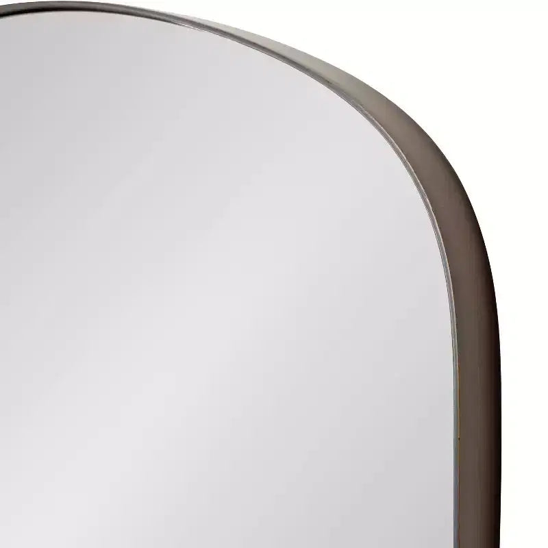 Miroir arche encadré avec étagère bronze