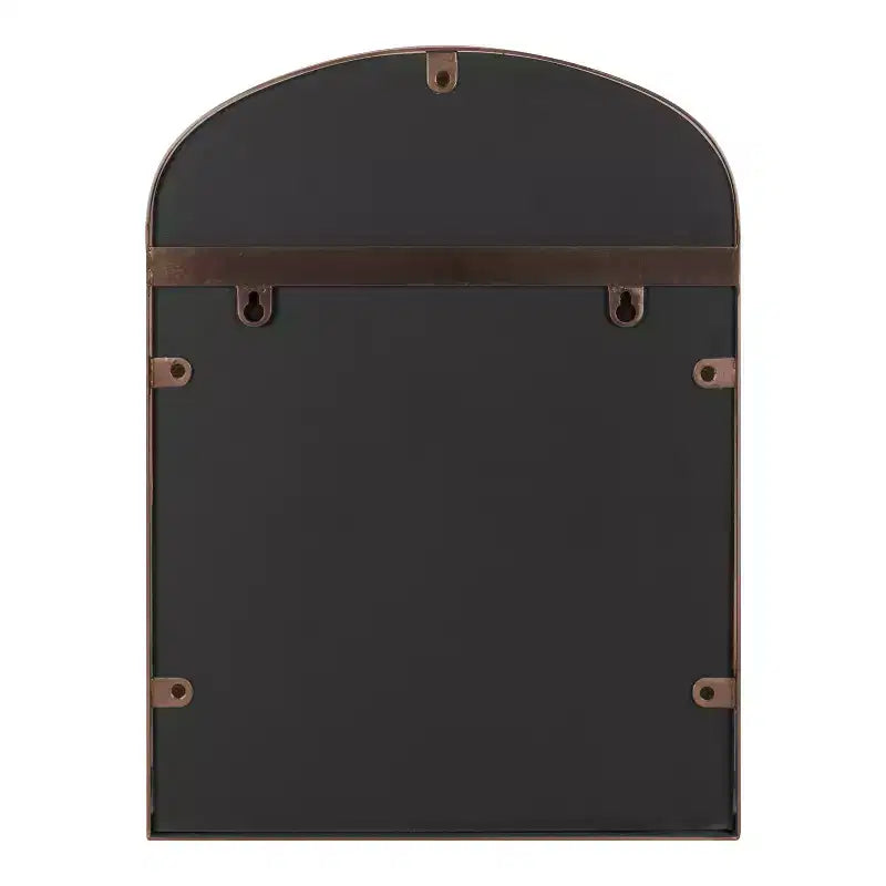 Miroir arche encadré avec étagère bronze